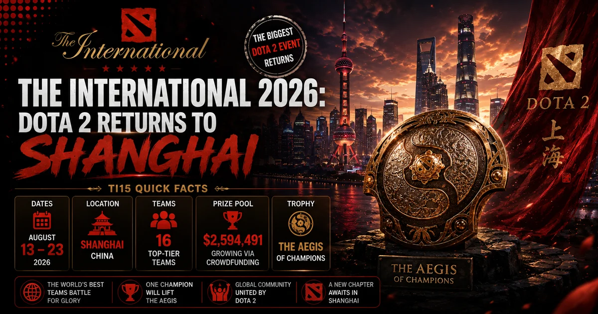 The International 2026: Dota 2 kehrt nach Shanghai zurück