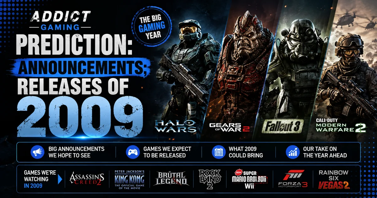 Dự đoán của Addict Gaming: Các thông báo và phát hành của năm 2009